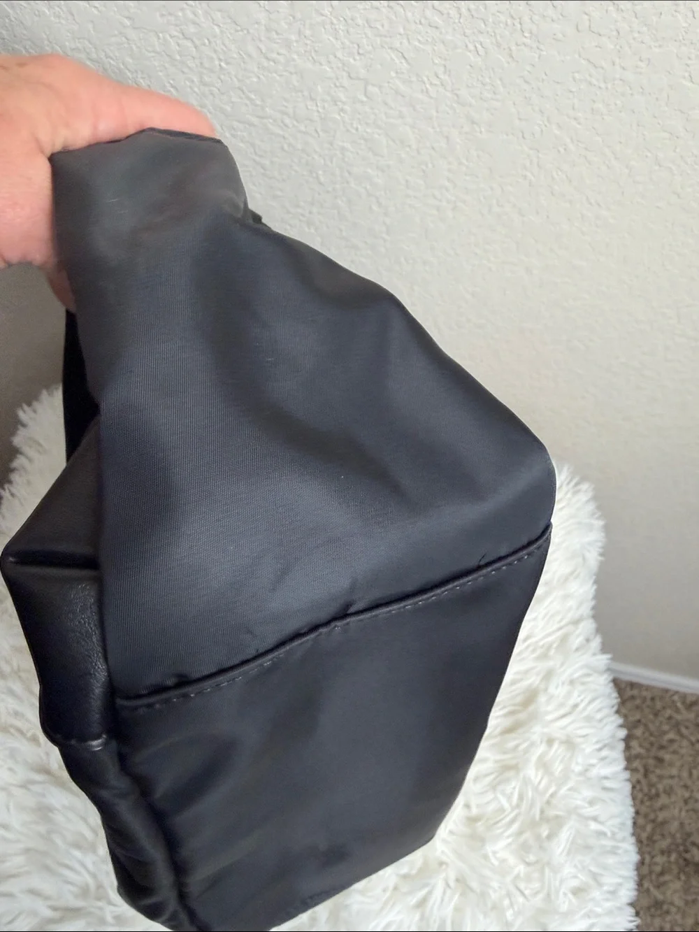 Allancia Black Nylon Backpack with Gold Hardware and Trolley Sleeve NWOT